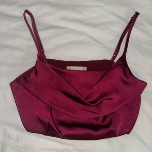 Altar’d State Burgundy Crop Top Size Small